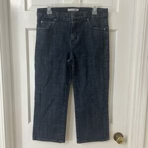 Chicos Platinum Capri‎ Denim Raleigh W. Crop Jeans Sz .5 (small, Sz 6)